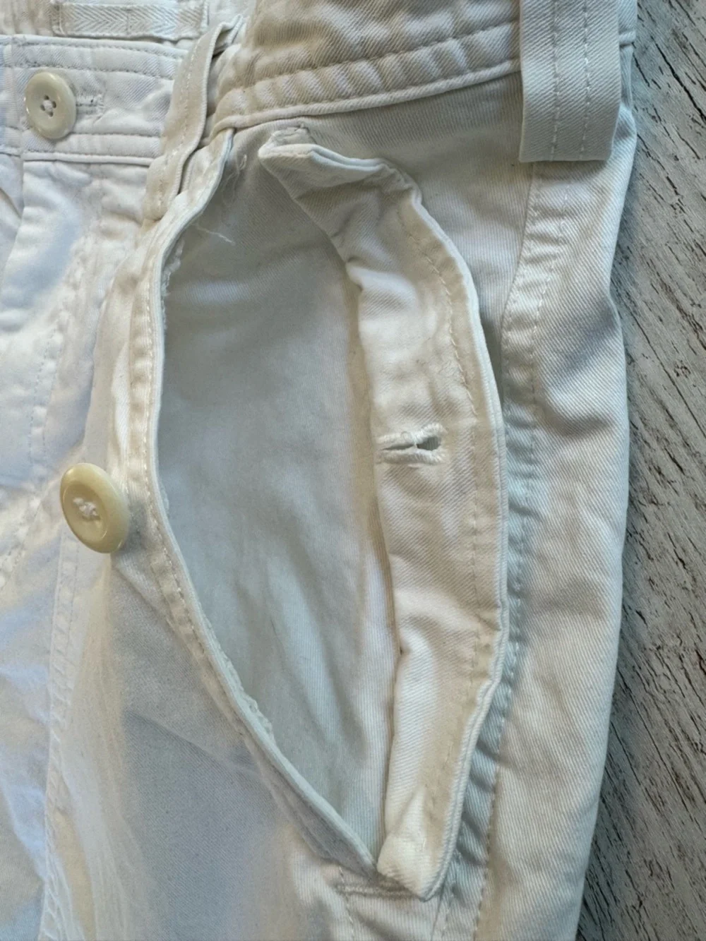 Banana Republic White Cargo Utility Pants 2P
